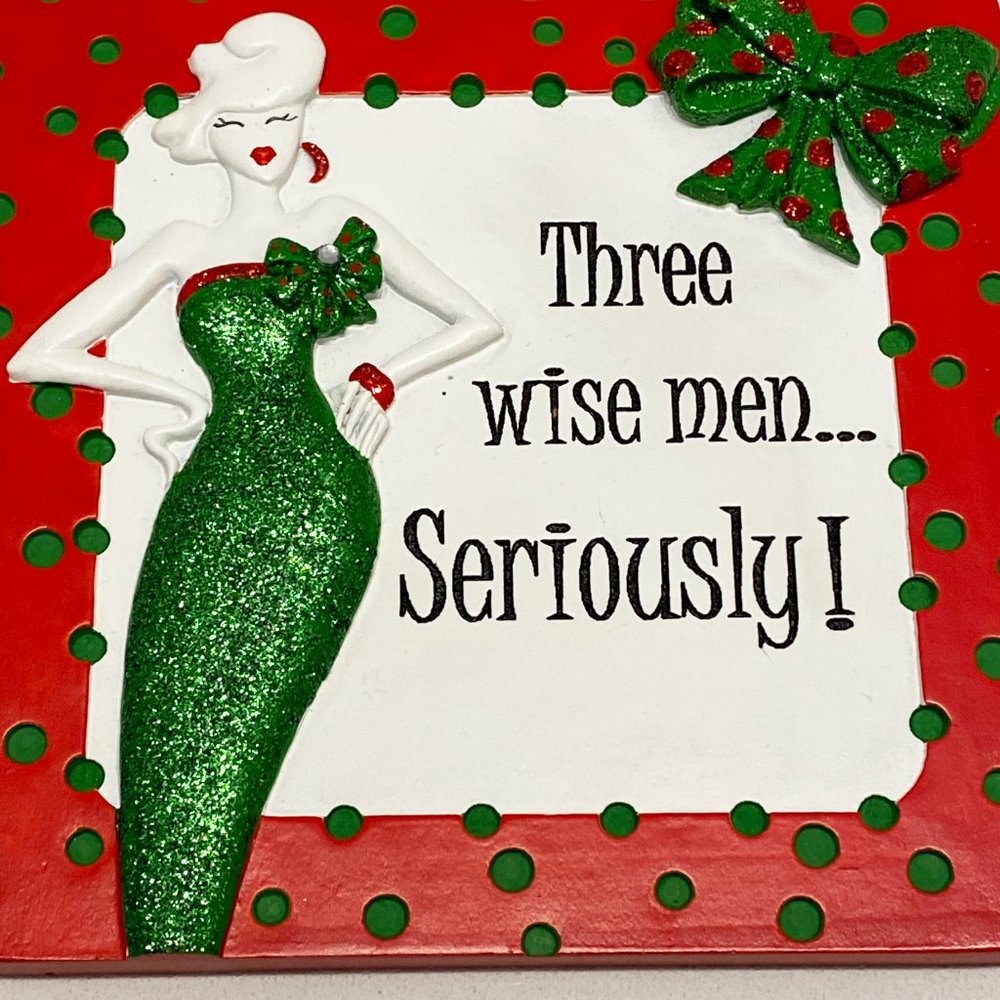 Funny Joke Gag Gift Christmas Hanging Plaque Wise Men